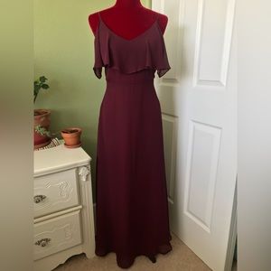 Burgundy formal dress from Birdy Grey. Medium